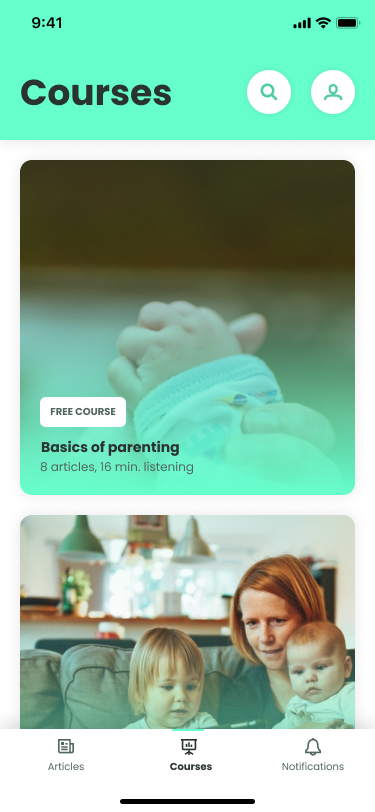 Courses listing